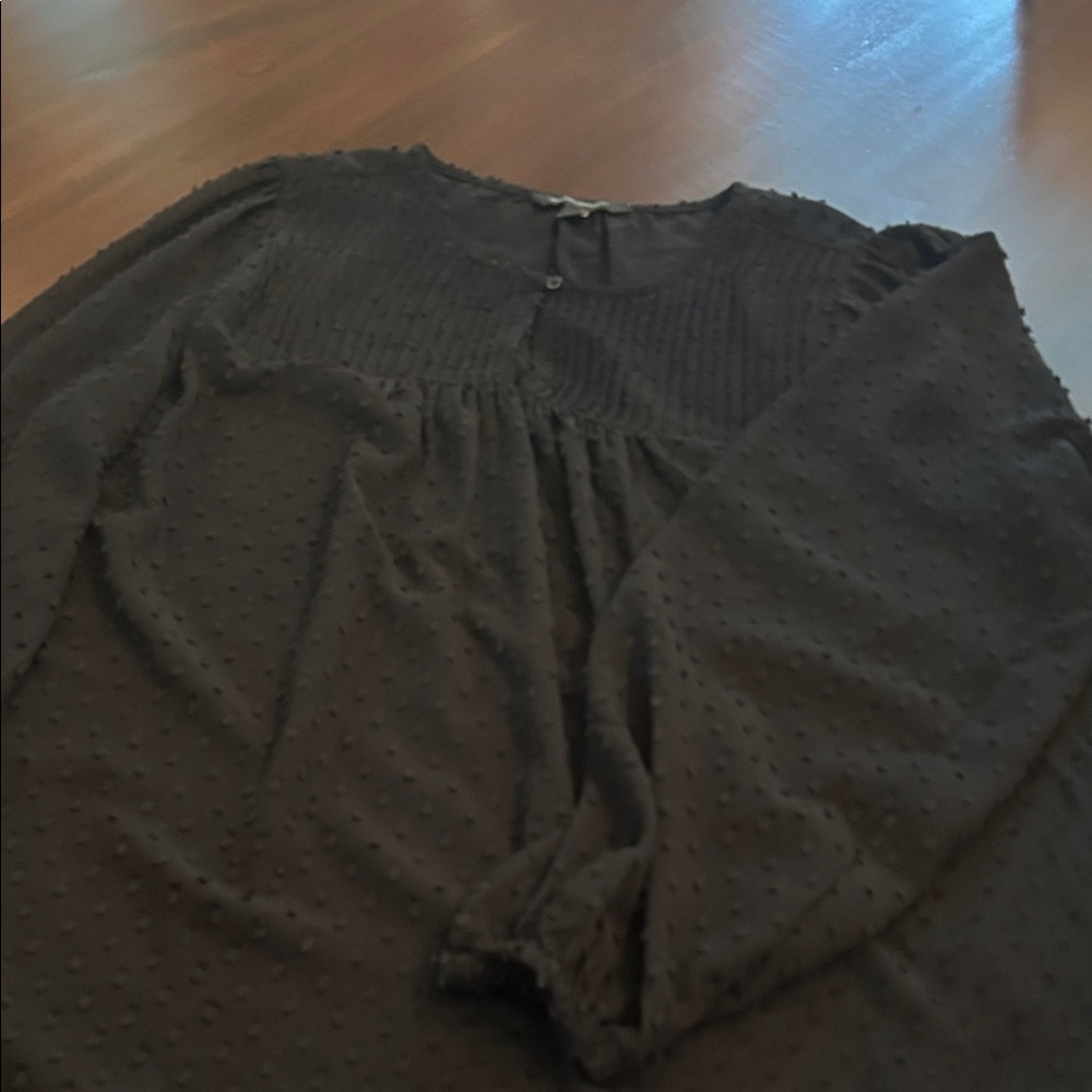Banana Republic Black Textured Blouse